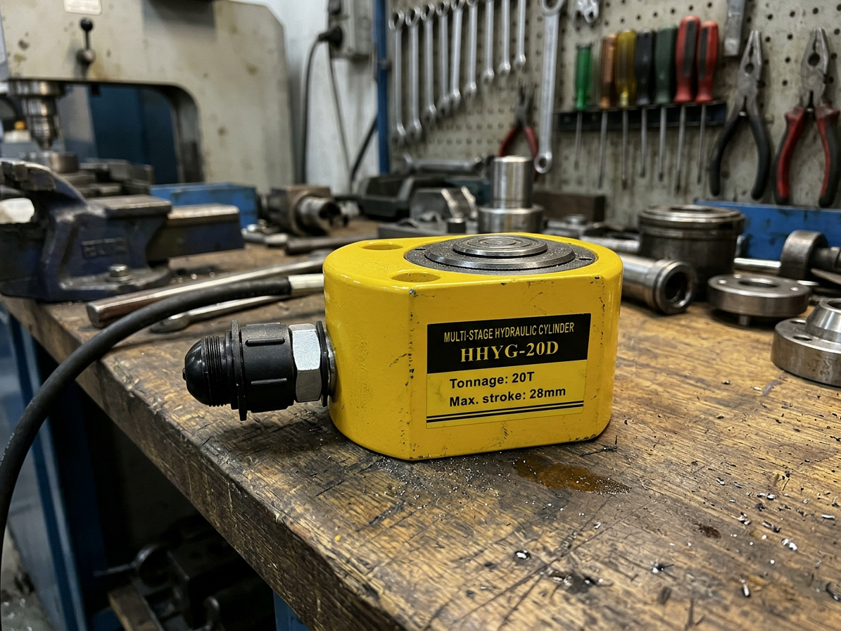 Hydraulický válec nízký teleskopický, nosnost 20 tun - HHYG-20D