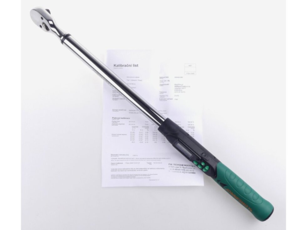 Momentový klíč, přesný 2%, digitální, 1/2", 20,5-410 Nm, kalibrovaný - JONNESWAY T24410