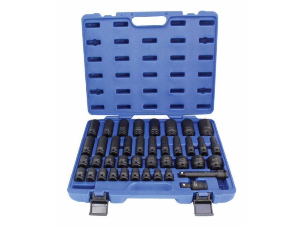 Sada zástrčných hlavic 1/2", úderové, 9-30 mm, 40 ks – Asta A-HEX40F