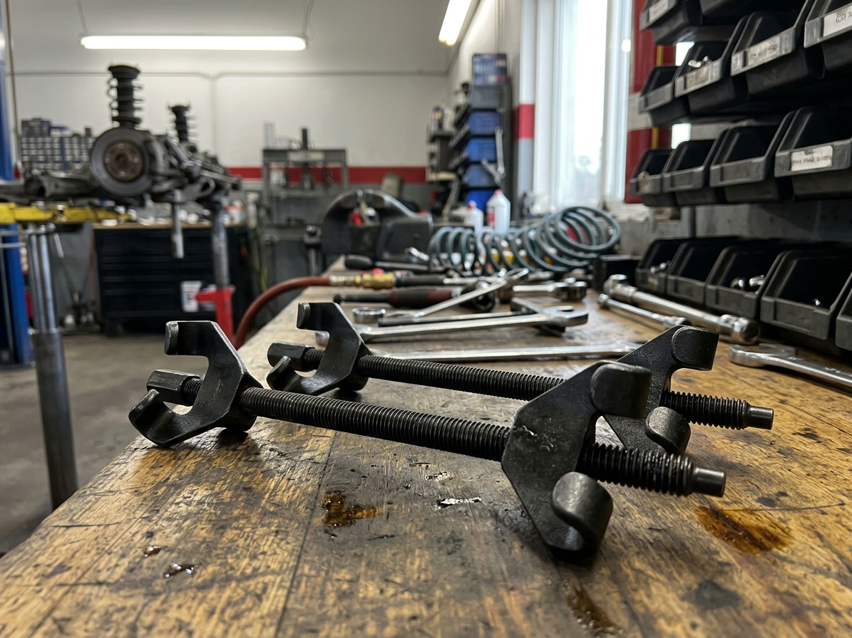 Stahovák pružin 370 mm, 2 kusy - QUATROS QS80078B