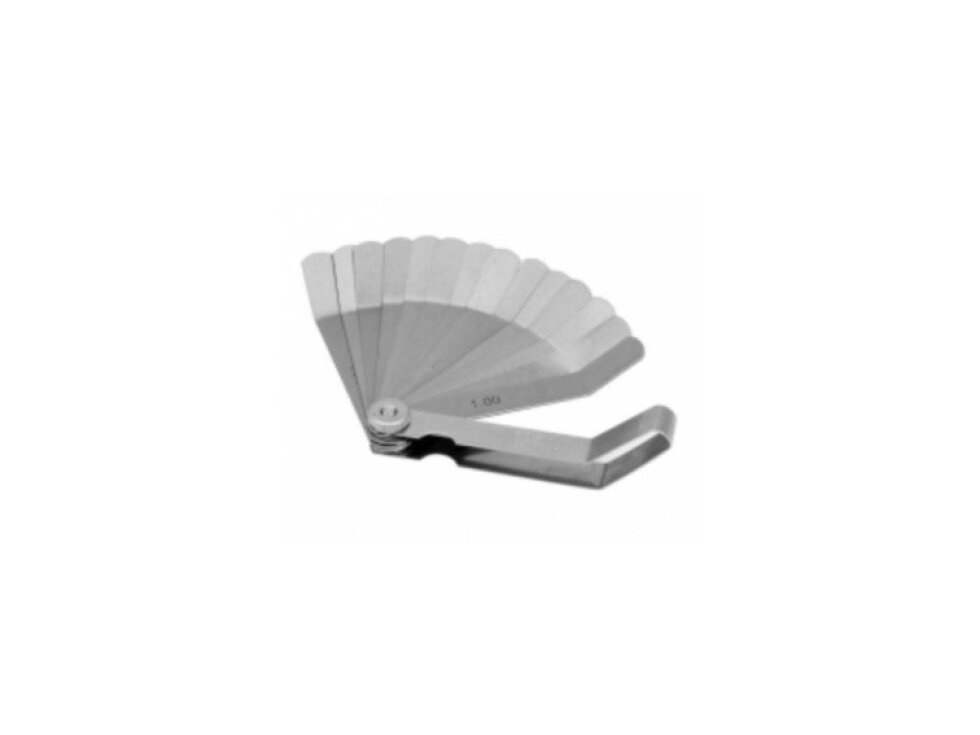 Ventilové (spárové) měrky zahnuté, 0.05 - 1.0 mm, 16 listů - QUATROS QS15518