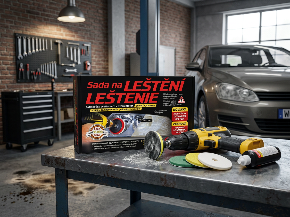 Sada na leštění světel automobilu