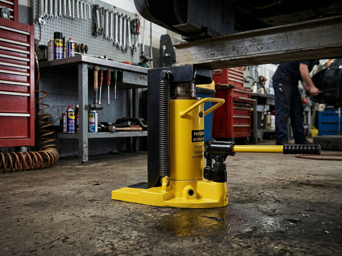 Hydraulický patkový zvedák, pro vysokozdvižné vozíky aj., nosnost 10/5t - Genborx HHQD-10