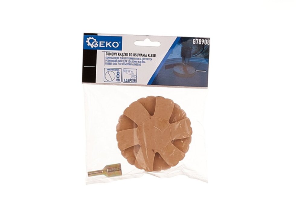 Gumový kotouč na odstranění lepidla - hrubý, 90 mm, včetně adaptéru do vrtačky