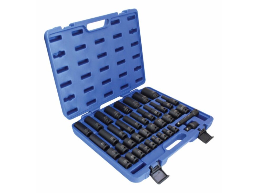 Sada zástrčných hlavic 1/2", úderové, 9-30 mm, 40 ks – Asta A-HEX40F