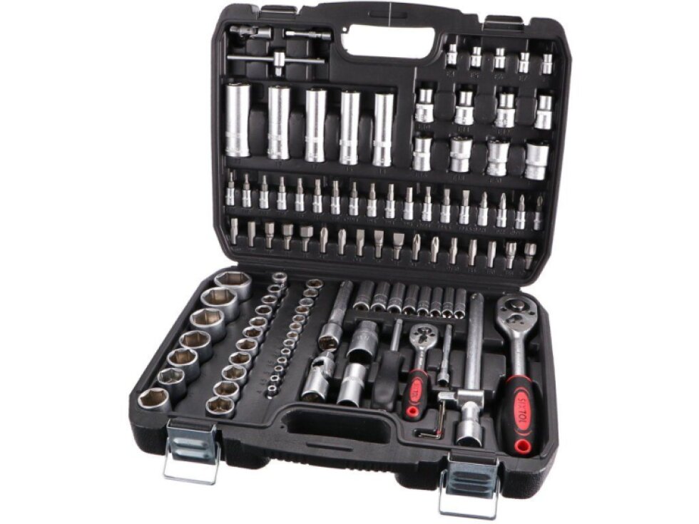 Gola sada 1/2" a 1/4", 6hranné hlavice, 4-32 mm, 108 ks TOOL SET- SIXTOL