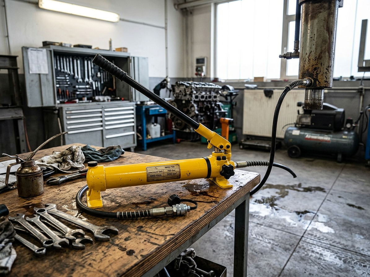 Ruční hydraulická pumpa dvourychlostní, tlak 20 bar, velký objem oleje - HHB-700