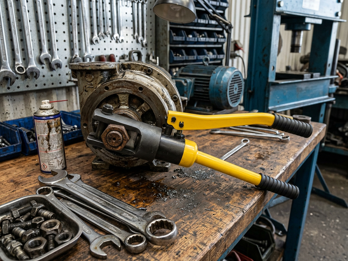 Hydraulické lisovací kleště na kabelová oka a spojky, síla 9 tun, H-hlava - HHY-300A
