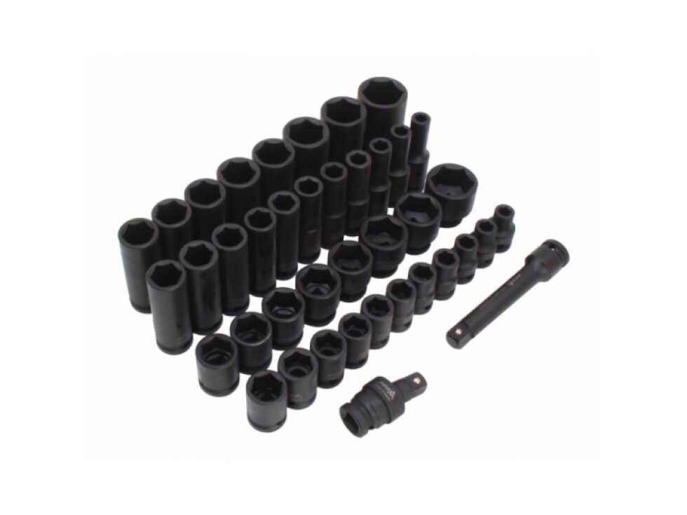 Sada zástrčných hlavic 1/2", úderové, 9-30 mm, 40 ks – Asta A-HEX40F