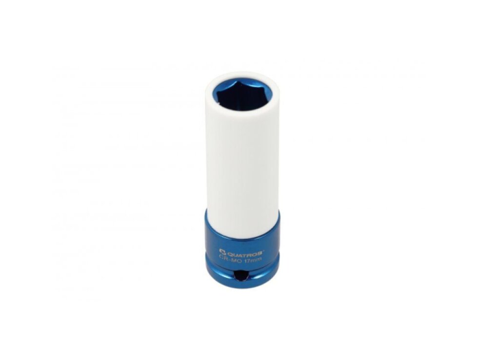 Nástrčná hlavice pro rázové utahováky, 1/2", 17 mm, s krytkou na ALU - QUATROS QS90817