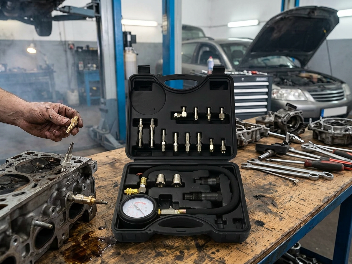 Kompresiometr, tester komprese diesel TU-15