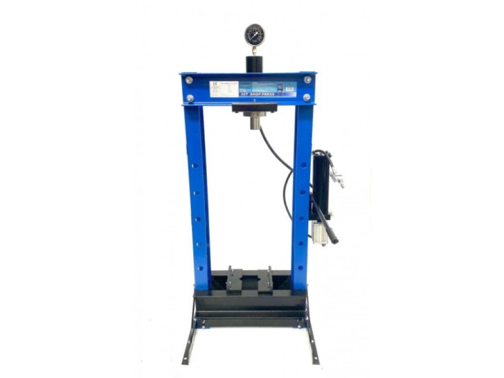 Hydraulicko-pneumatický dílenský lis 30t, s manometrem - ASTA A-30021