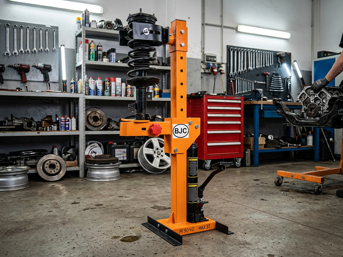 Stahovák pružin, hydraulický, stojanový, 1t