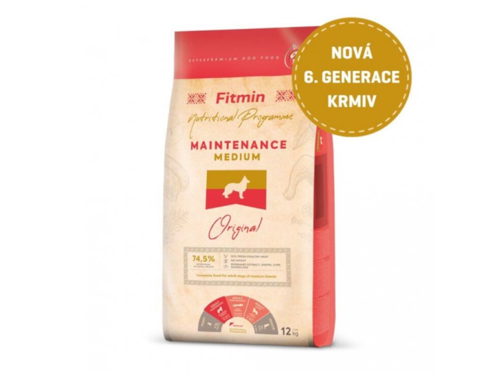 Fitmin Medium Maintenance kompletní krmivo pro psy 12 kg