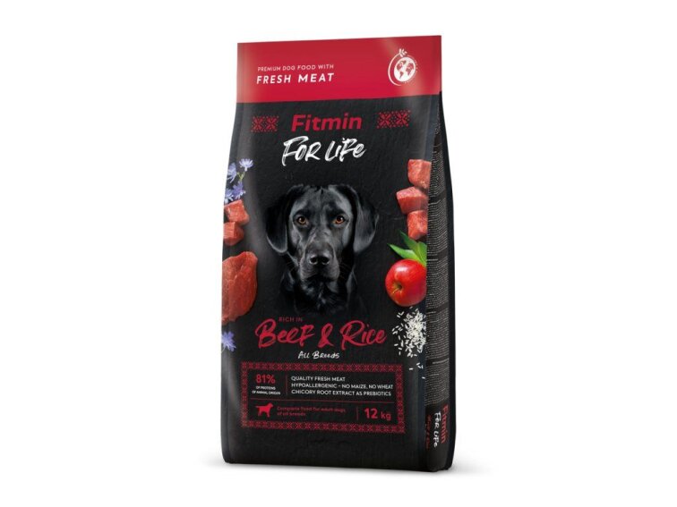 Fitmin For Life Beef & Rice krmivo pro psy 12 kg