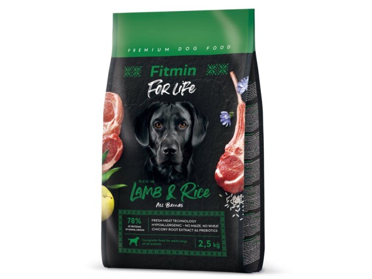 Fitmin For Life Lamb & Rice krmivo pro psy 2,5 kg