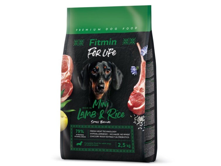 Fitmin For Life Lamb & Rice Mini krmivo pro psy 2,5 kg