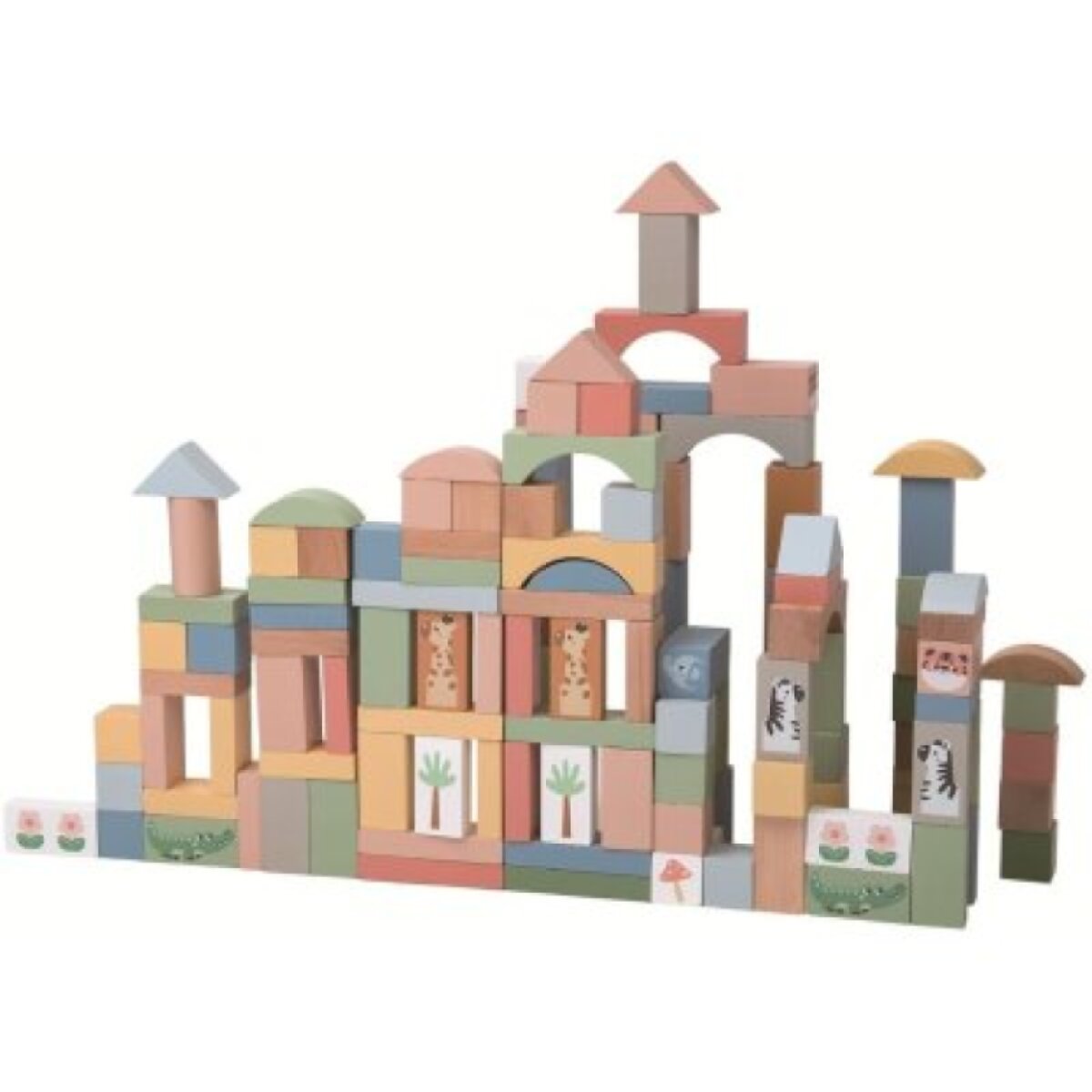 2 Kids Toys Safari kostky se zvířátky 120 ks
