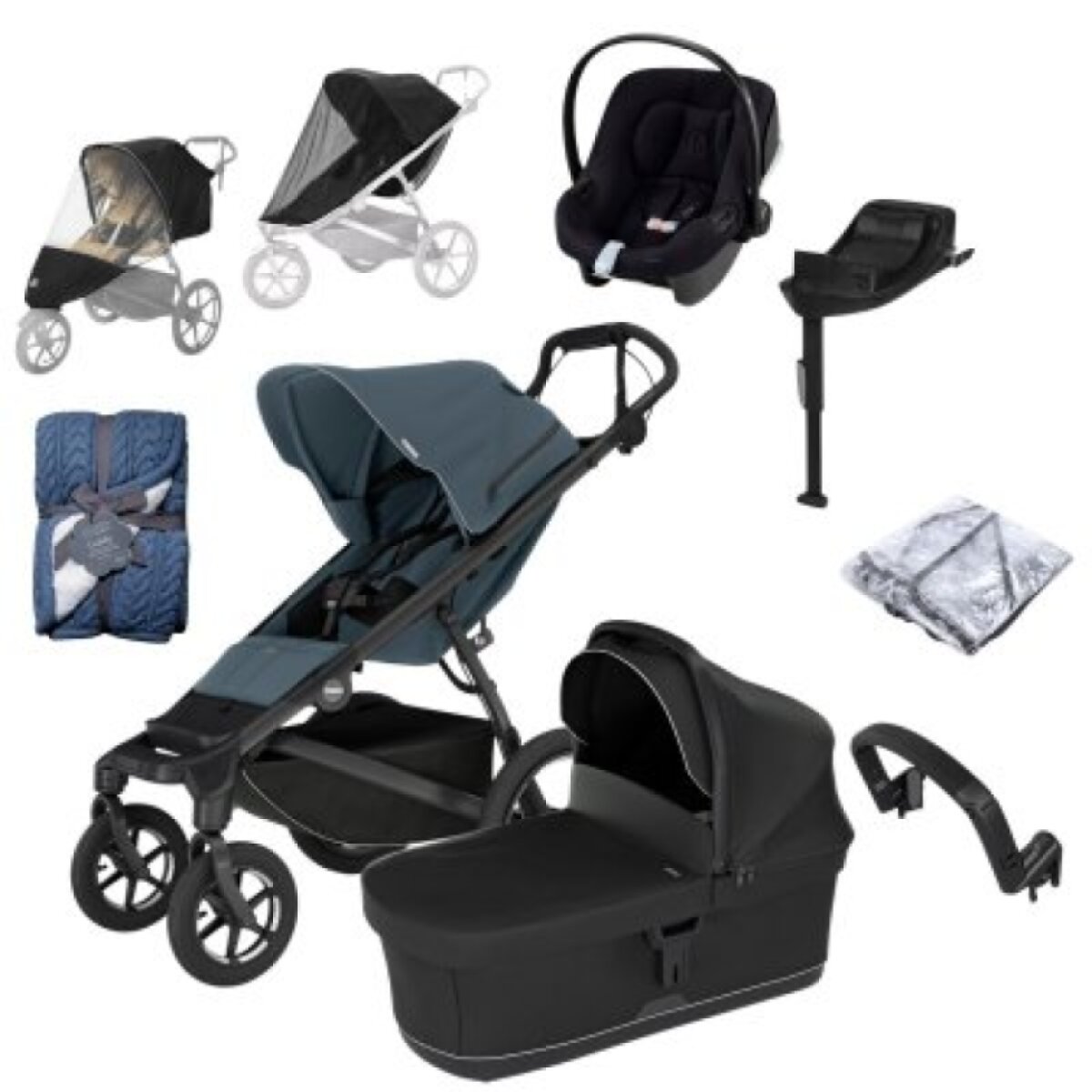 Thule Urban Glide 4-Wheel Kompletní kočárek + Autosedačka a příslušenství - Slate/Black
