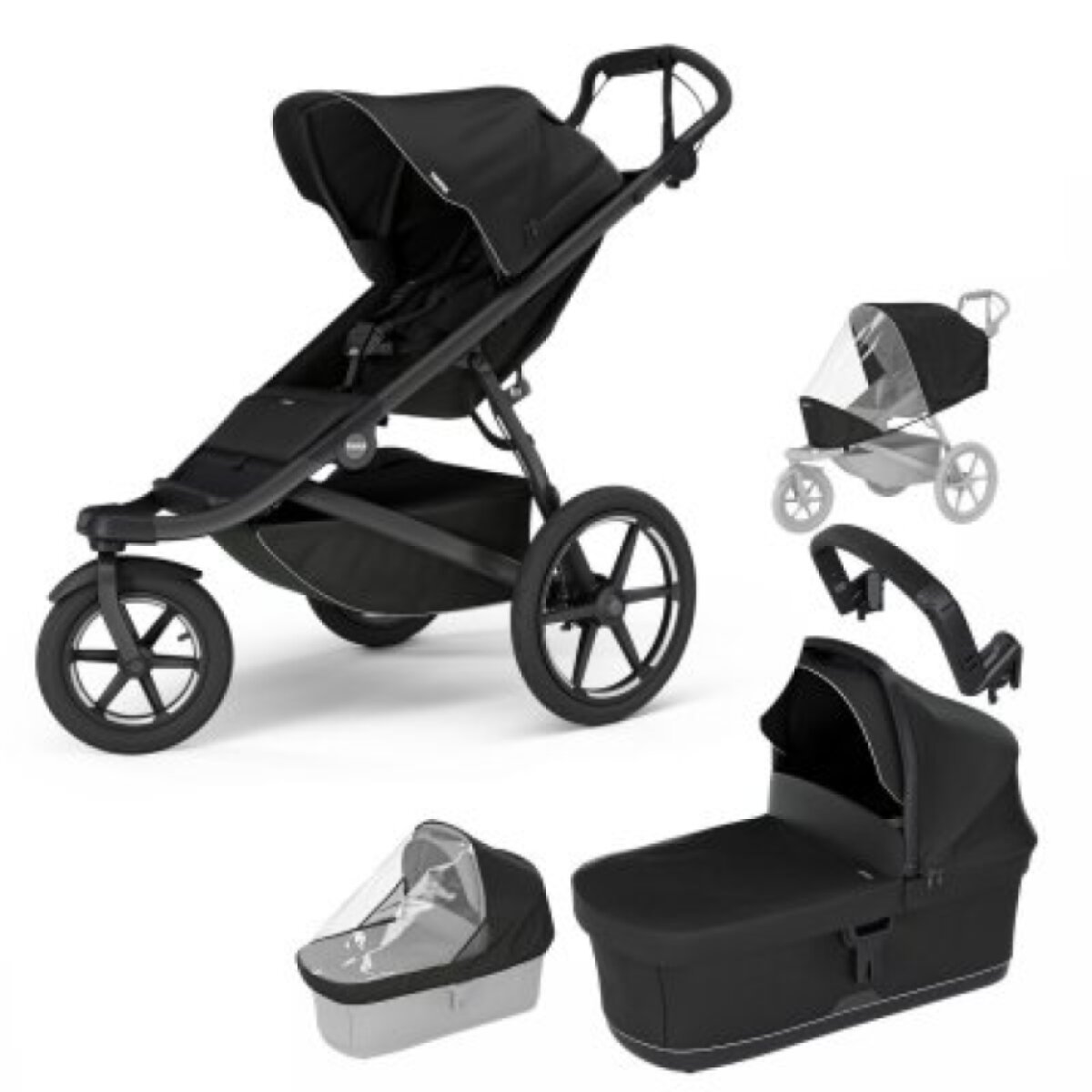 Thule Urban Glide 3 Kompletní kočárek + příslušenství - Black/Black