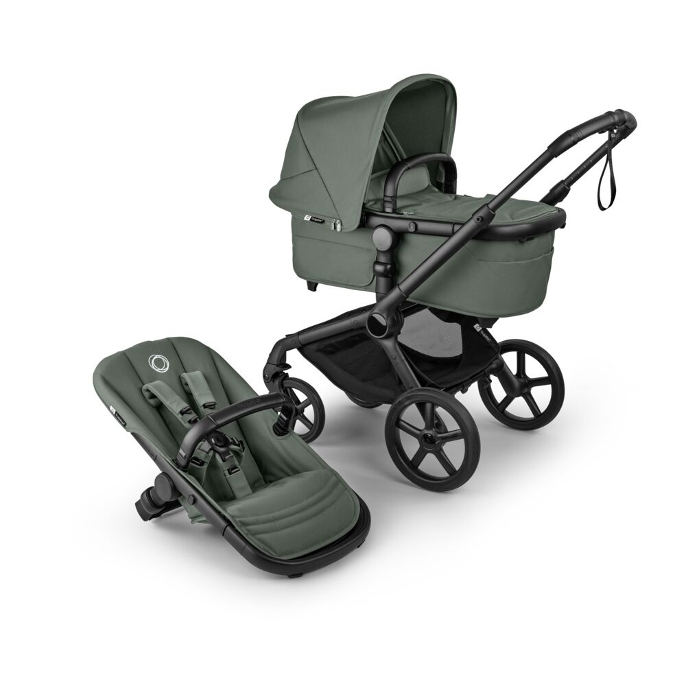 Bugaboo Fox5 Renew Kompletní set + Novorozenecké hnízdo - Black/Forest Green