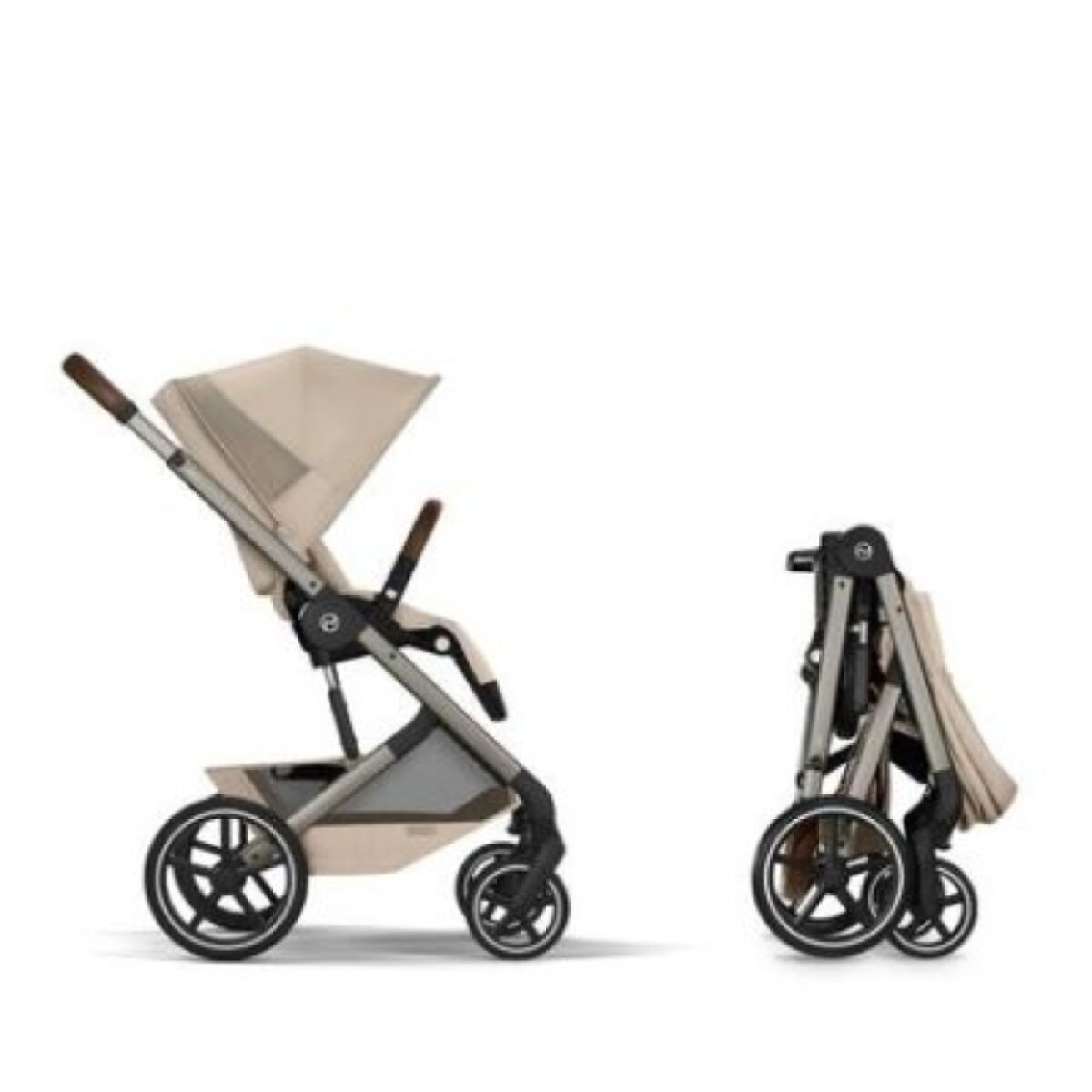 Cybex Balios S Lux Kompletní kočárek se skládací korbou - Taupe/Almond Beige