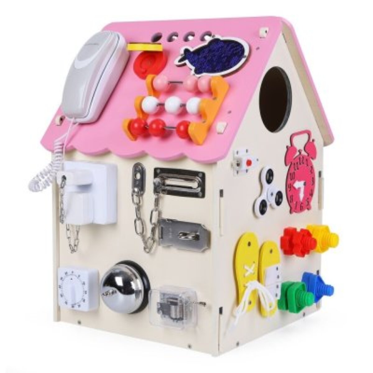 2 Kids Toys Activity board Domeček - Růžový