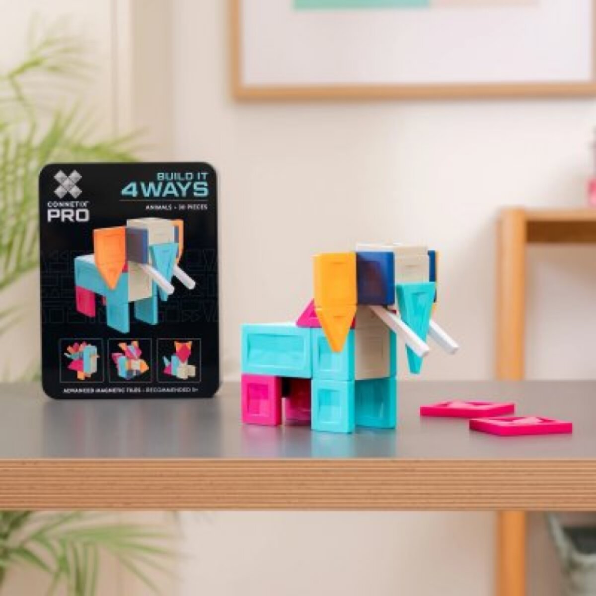 Connetix Magnetická stavebnice - Pro Build It 4 Ways Animals Set, 30 ks