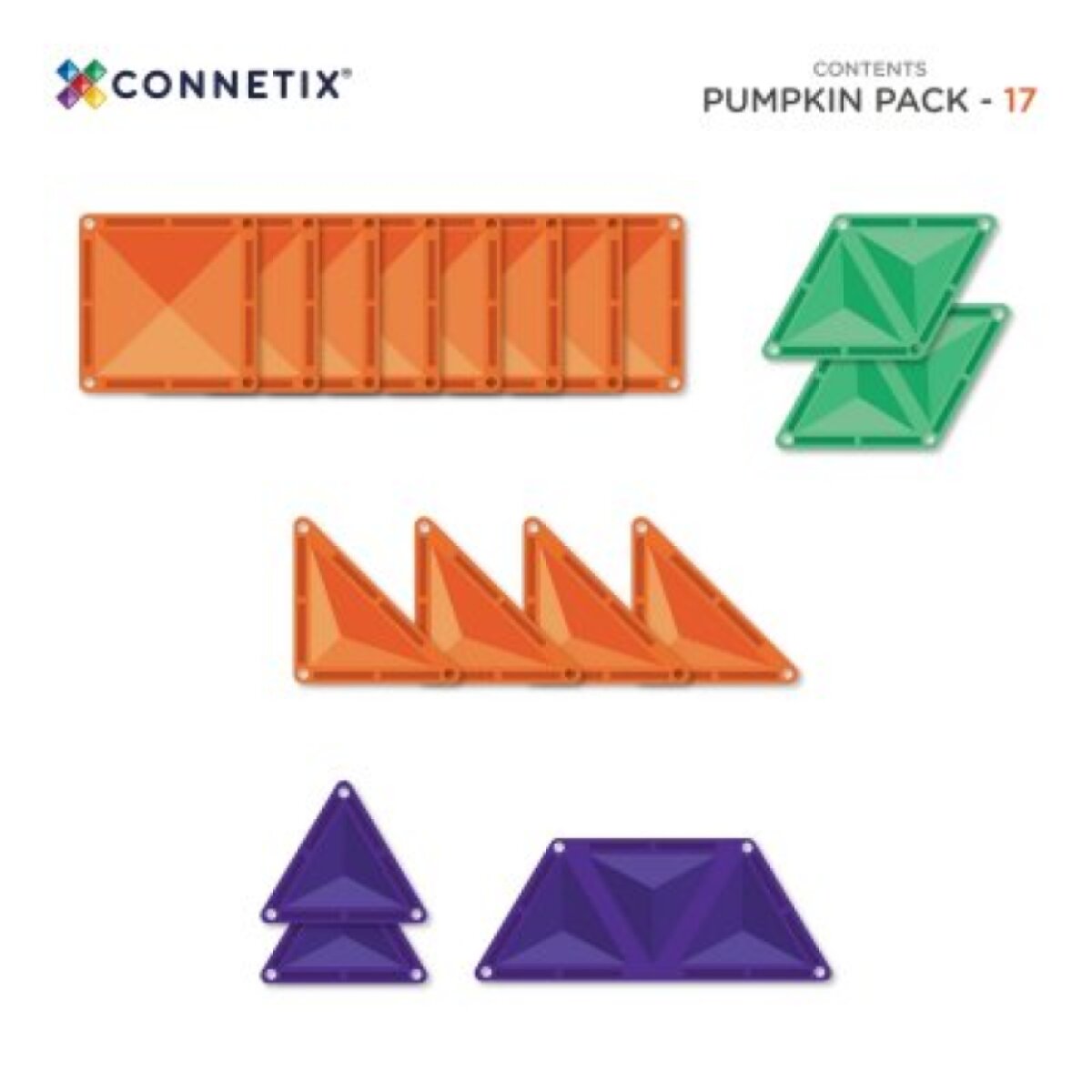 Connetix Magnetická Stavebnice - Halloween Pumpkin Pack, 17 ks