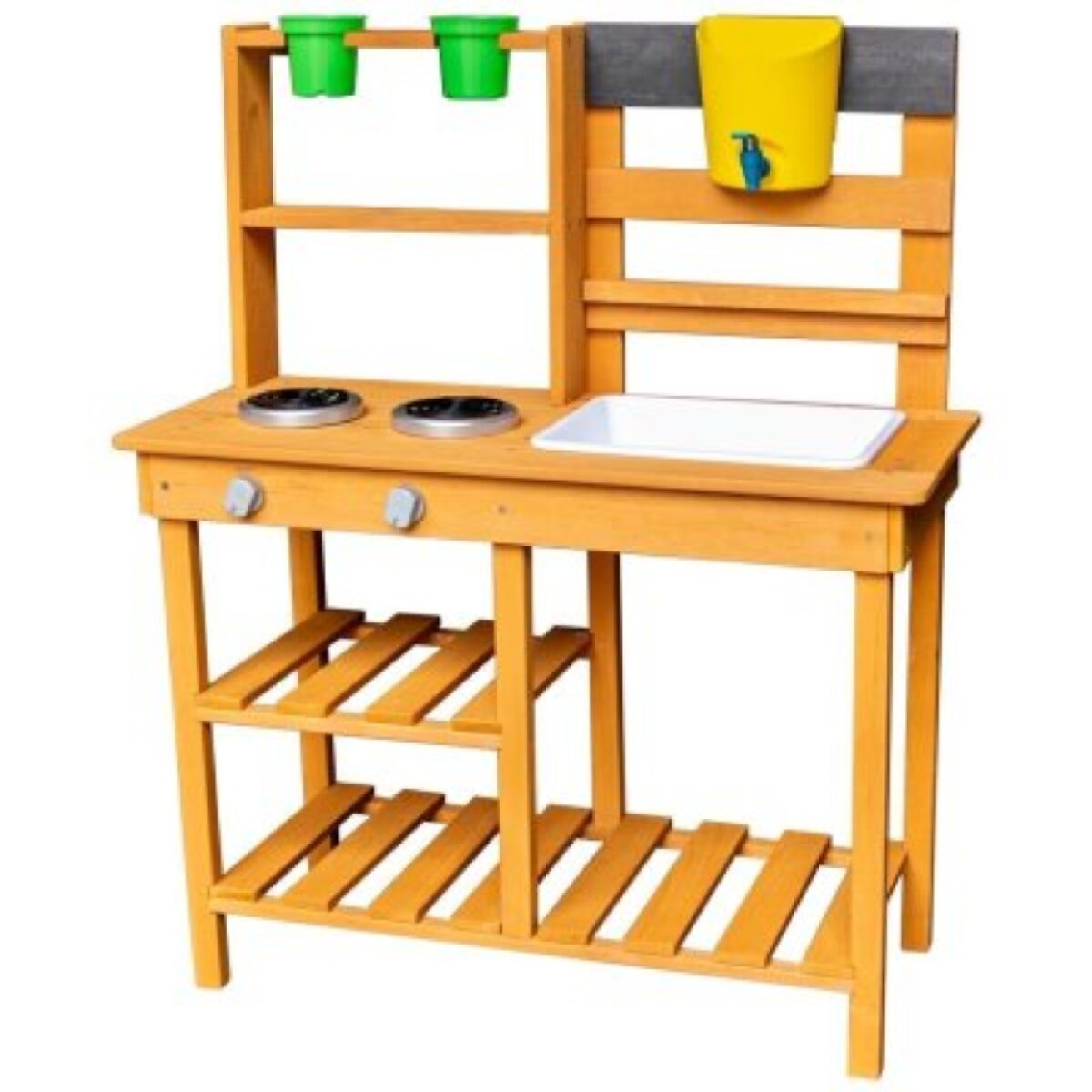 2 Kids Toys Dřevěná zahradní kuchyňka s dřezem