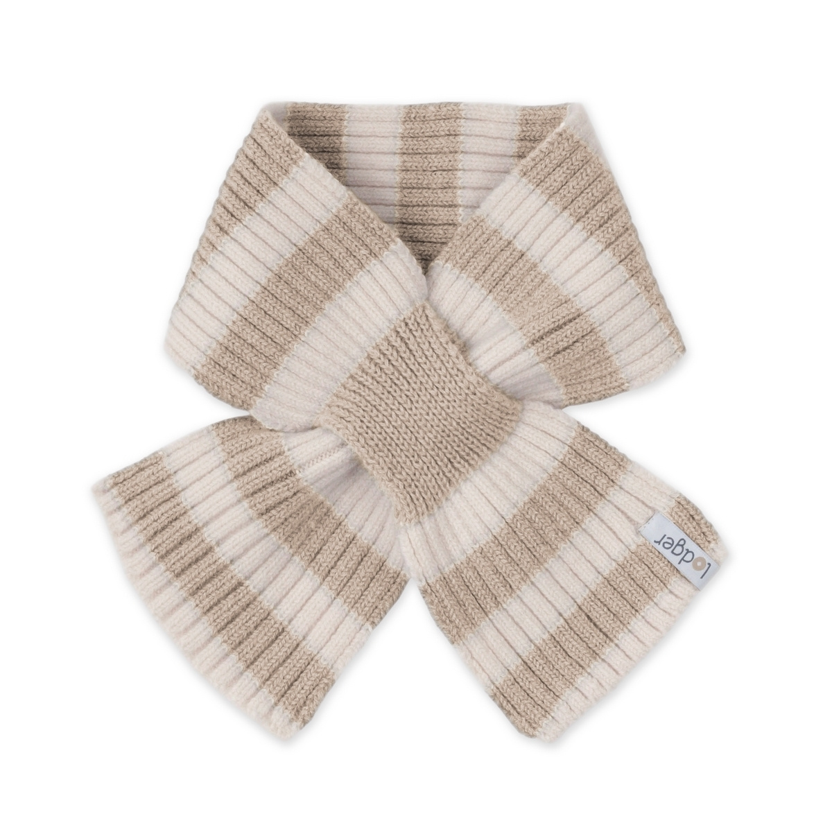 Lodger Šála Stripe Merino - Beige