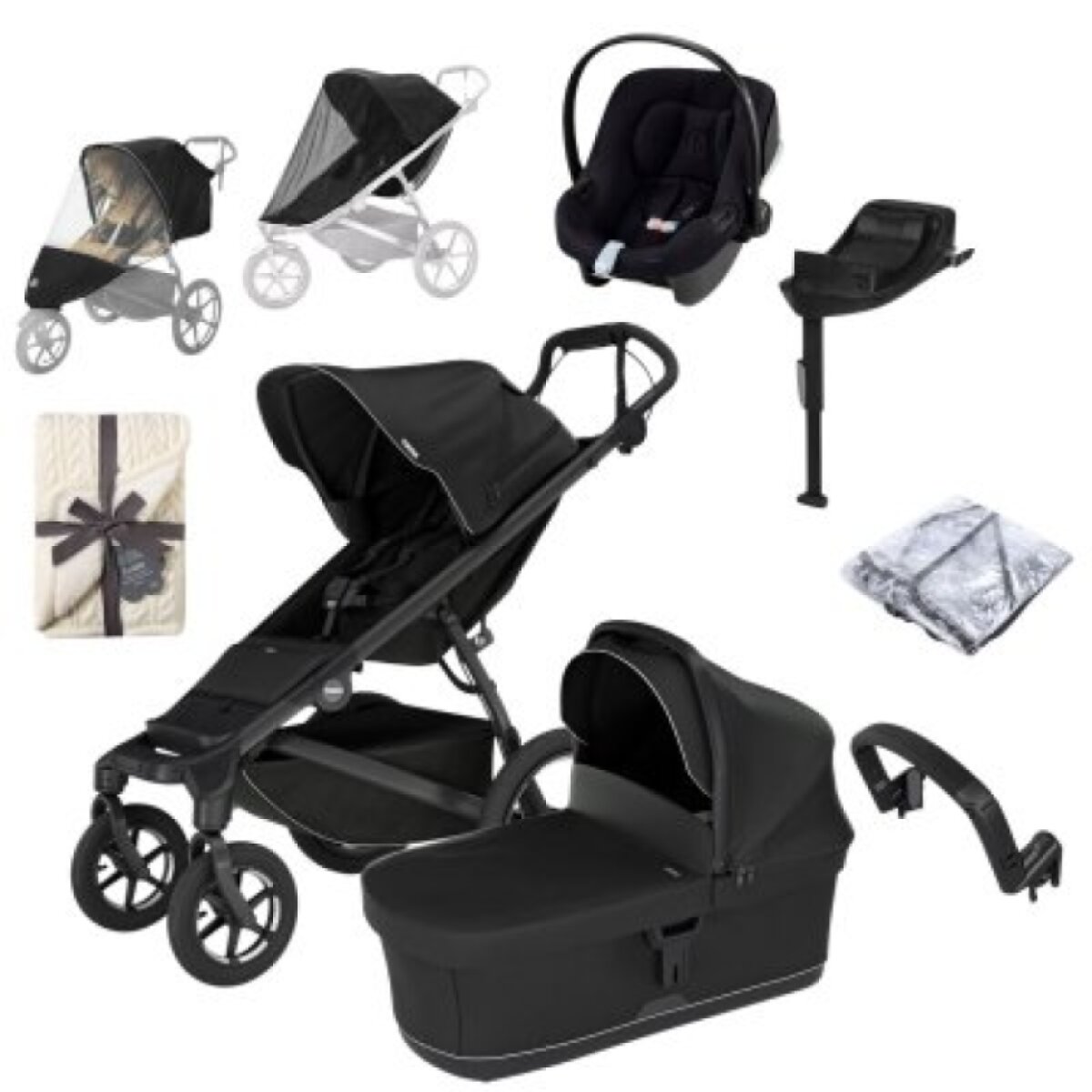 Thule Urban Glide 4-Wheel Kompletní kočárek + Autosedačka a příslušenství - Black
