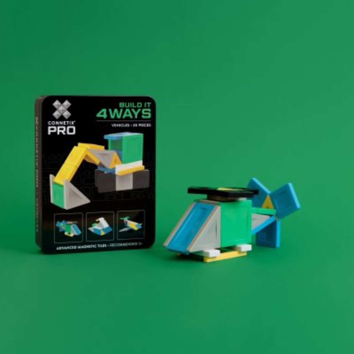 Connetix Magnetická stavebnice - Pro Build It 4 Ways Vehicles Set, 30 ks