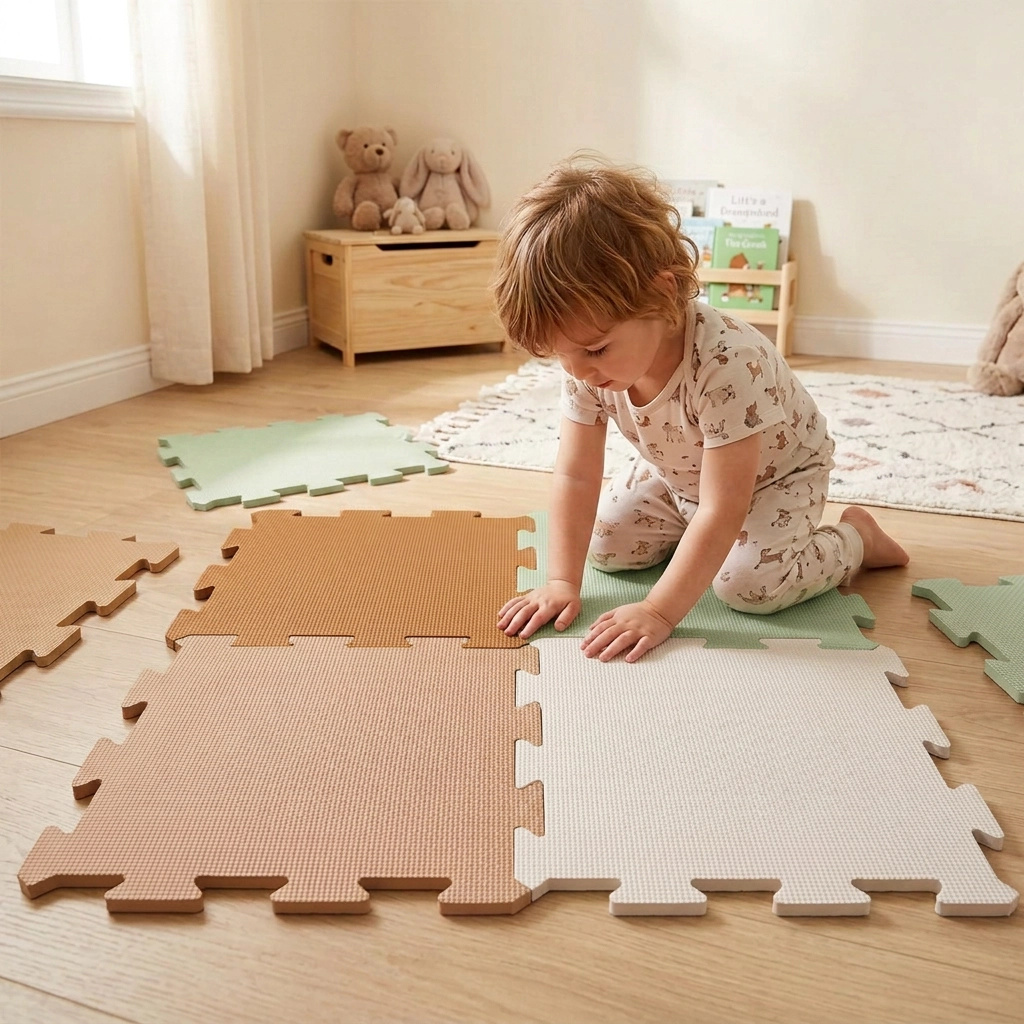 Nido Nido Pěnová hrací podložka Puzzle 9ks - Ivory White