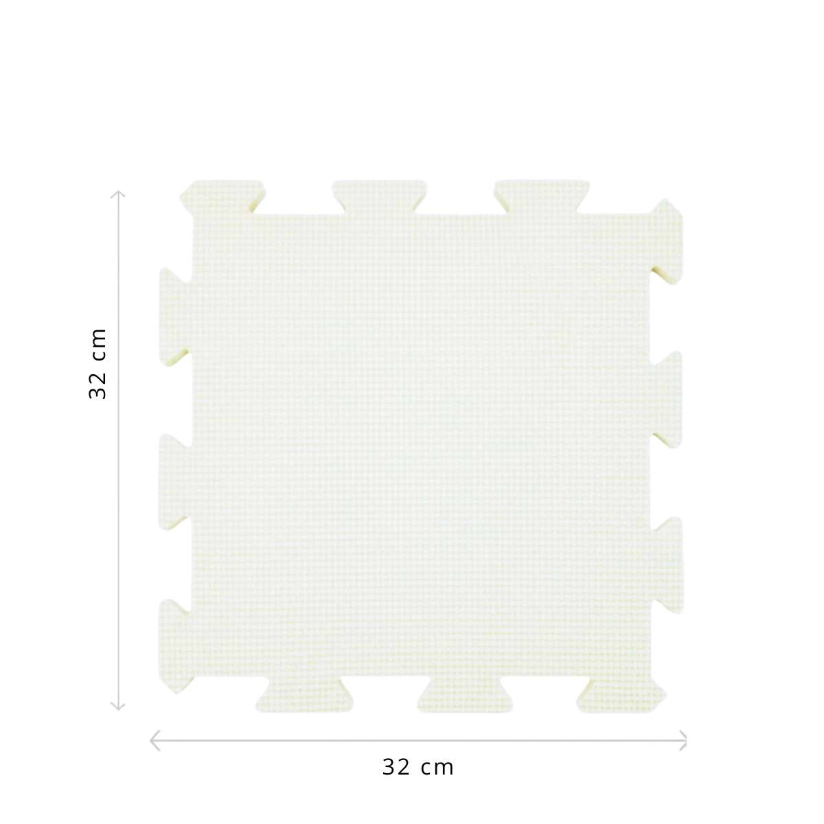 Nido Nido Pěnová hrací podložka Puzzle 18ks - Ivory White/Vanilla