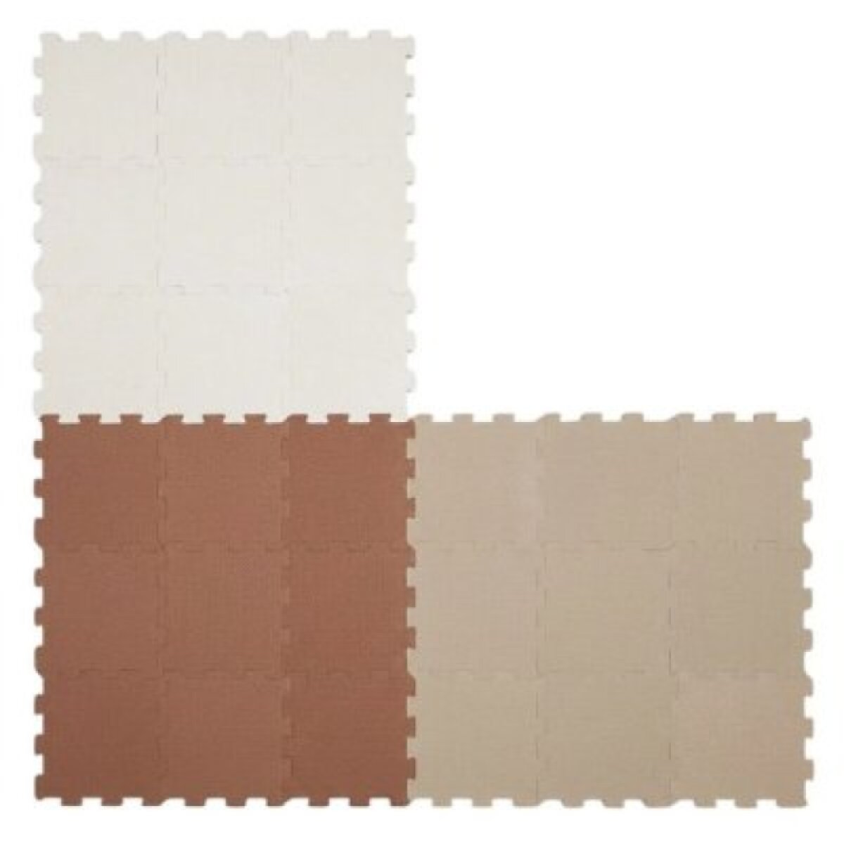 Nido Nido Pěnová hrací podložka Puzzle 27ks - Caramel/Ivory White/Sandstone