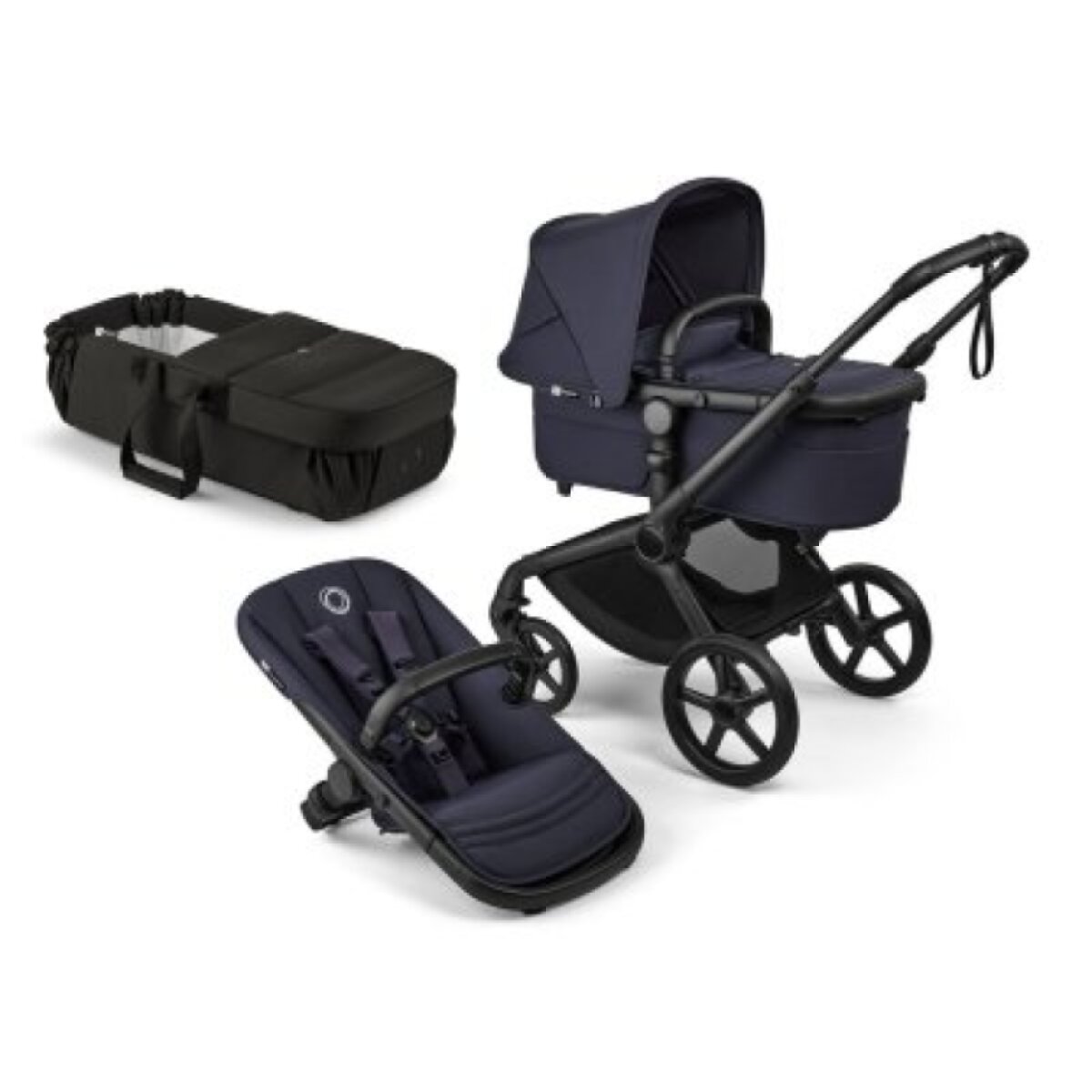 Bugaboo Fox5 Renew Kompletní set + Novorozenecké hnízdo - Black/Deep Indigo