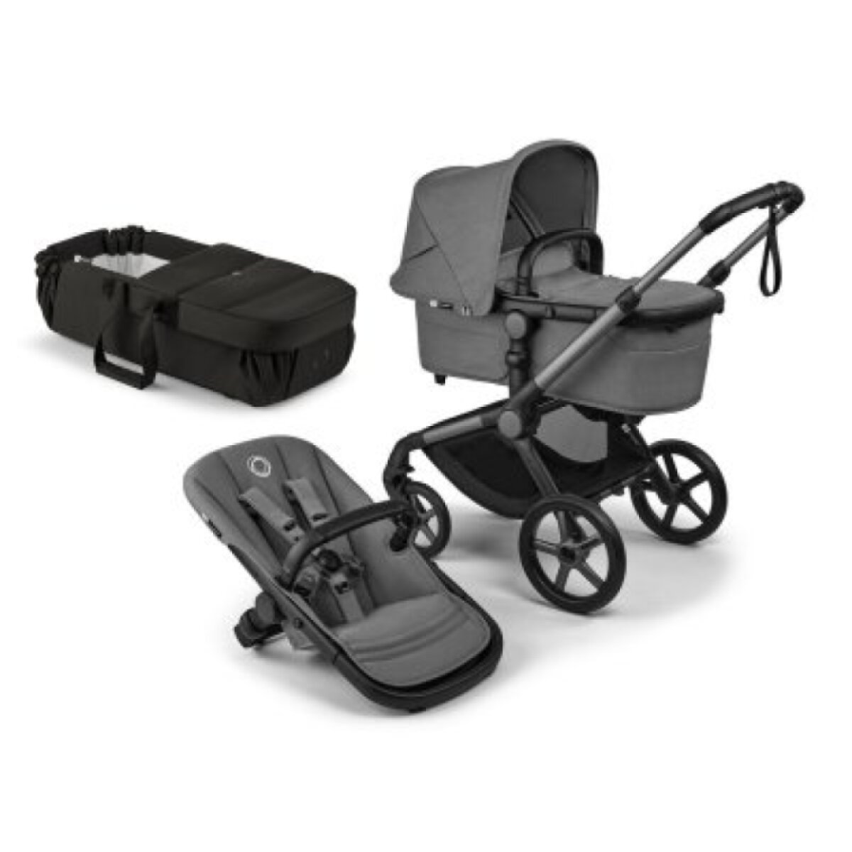 BUGABOO Fox5 Renew Kompletní kočárek + Novorozenecké lůžko Graphite/Moon Grey