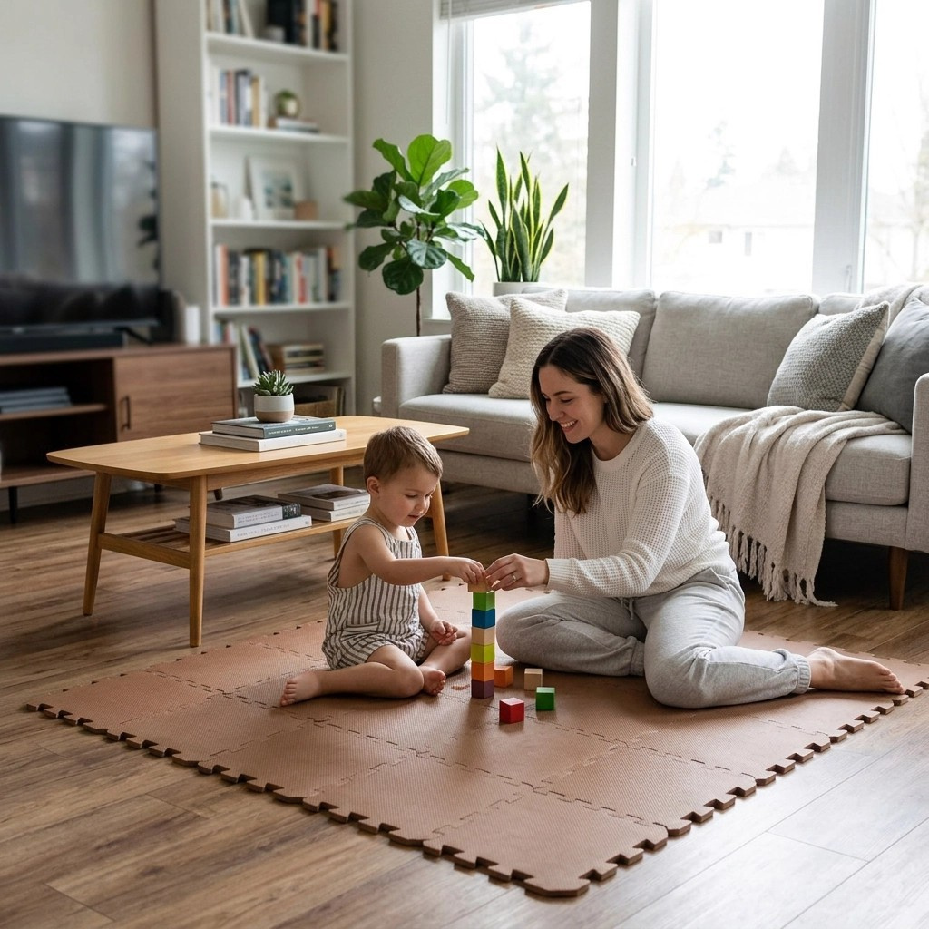 Nido Nido Pěnová hrací podložka Puzzle 36ks 180 x 180 cm - Caramel