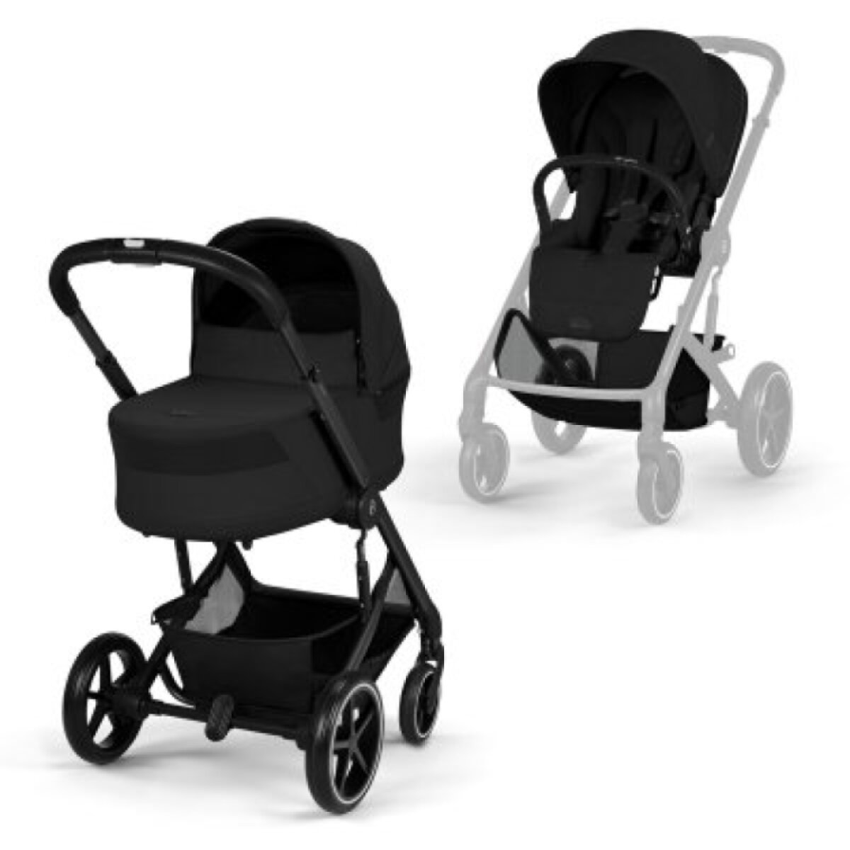 Cybex Balios S Lux Kompletní kočárek - Black/Moon Black