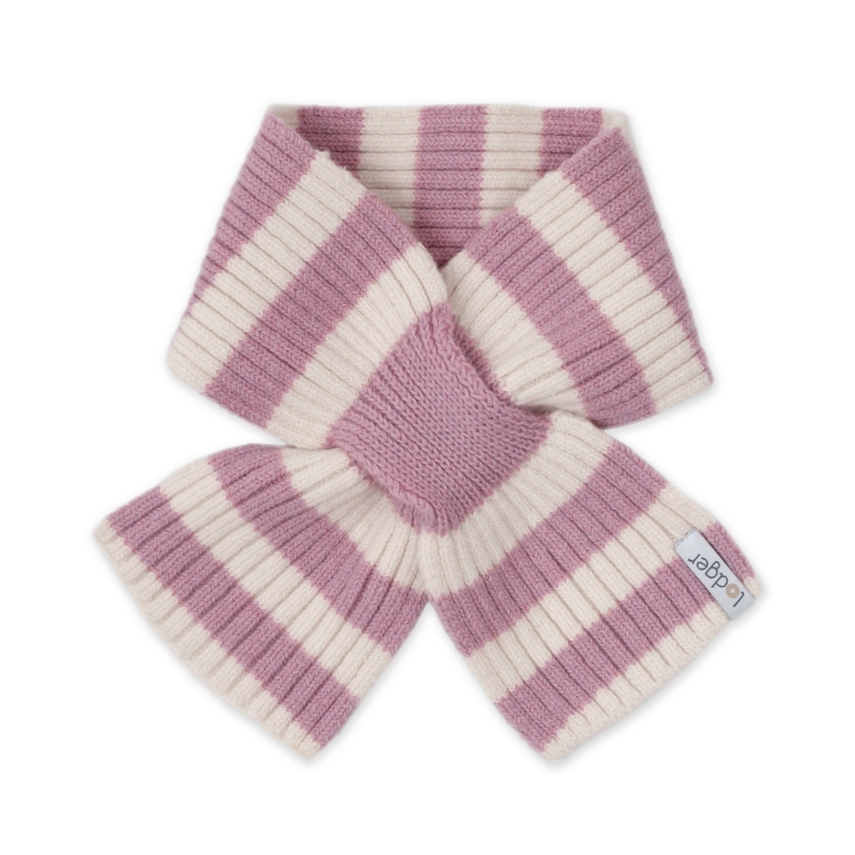 Lodger Šála Stripe Merino - Mauve