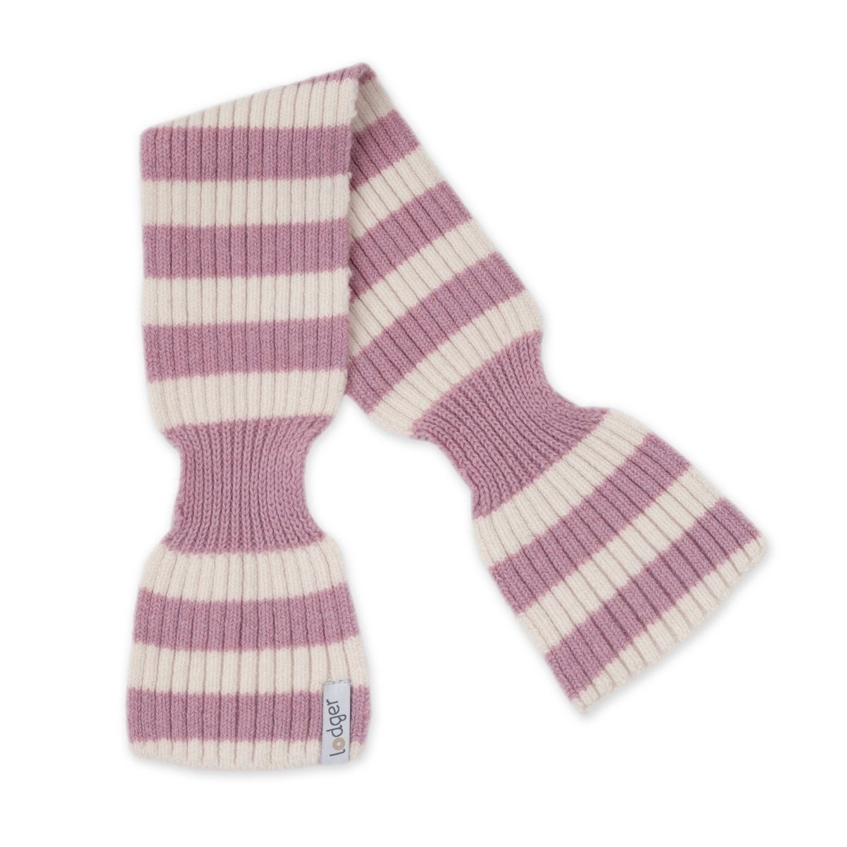 Lodger Šála Stripe Merino - Mauve