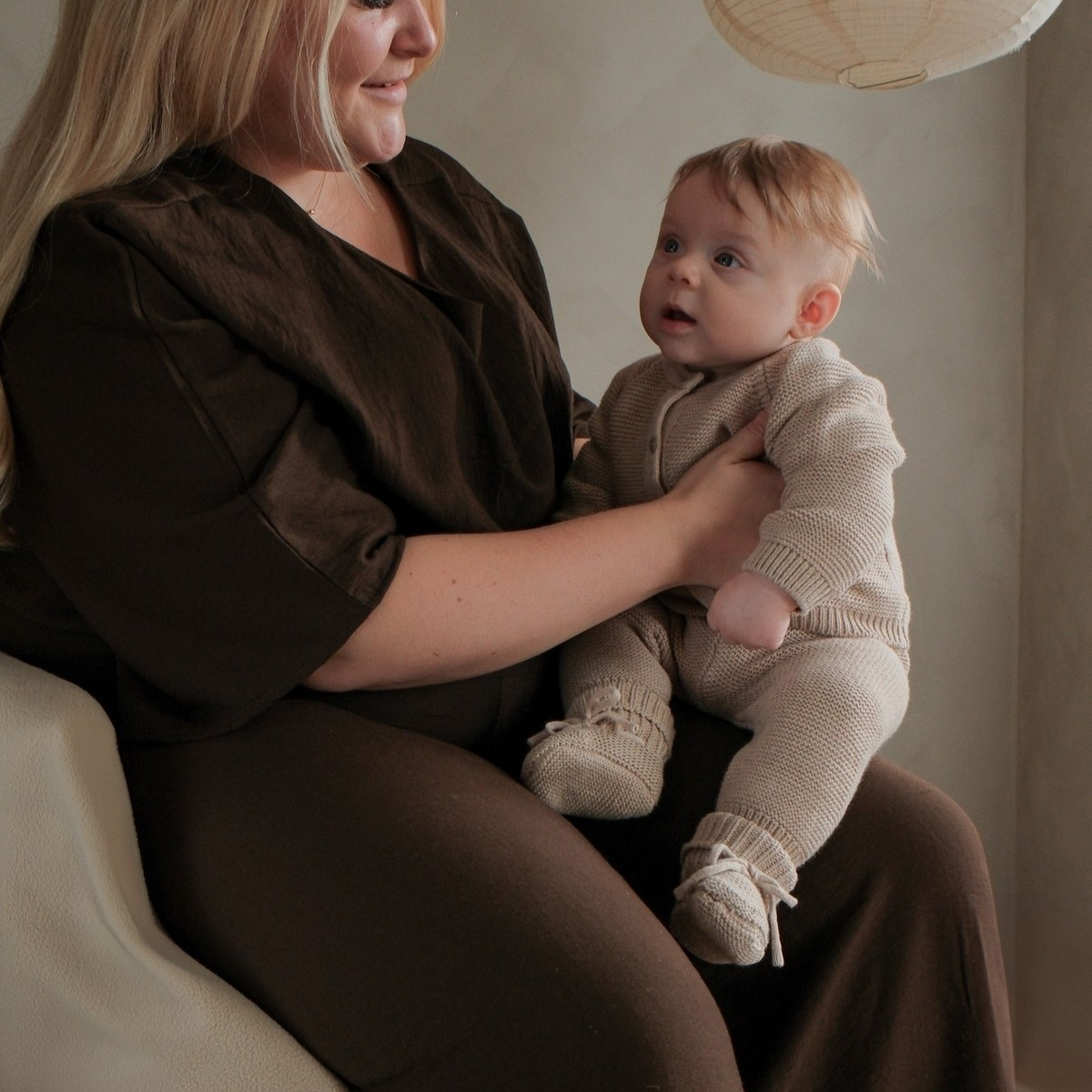 Lodger Novorozenecký Merino set - Beige, vel. 56