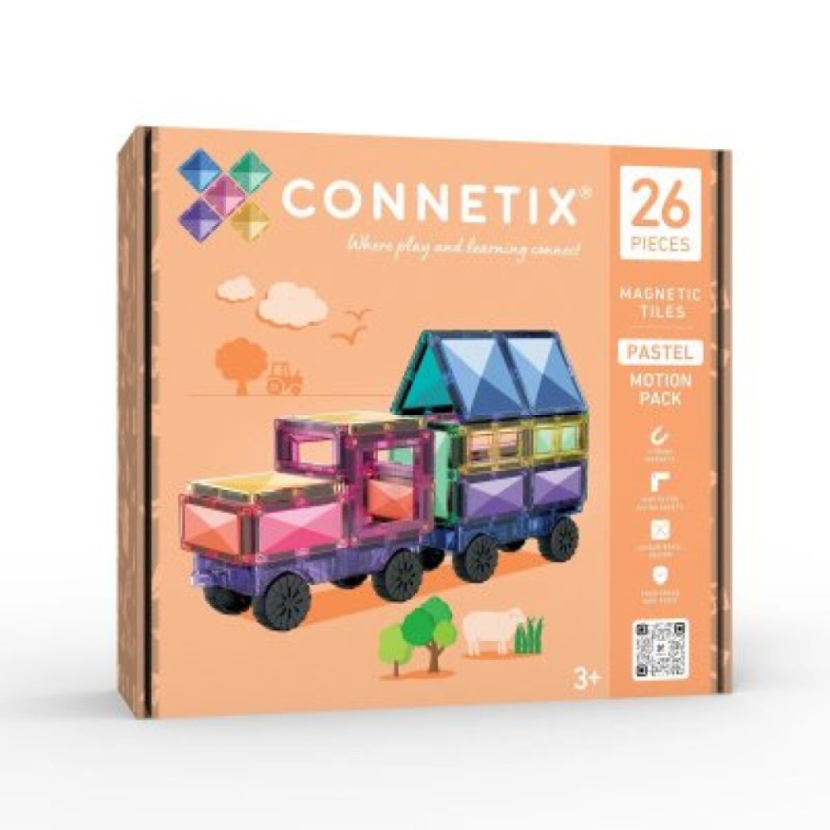 Connetix Magnetická stavebnice - Pastel Motion Pack, 26 ks