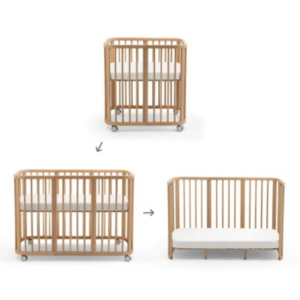 Stokke Nighti™ Rostoucí postýlka 3v1 s příslušentvím - Natural