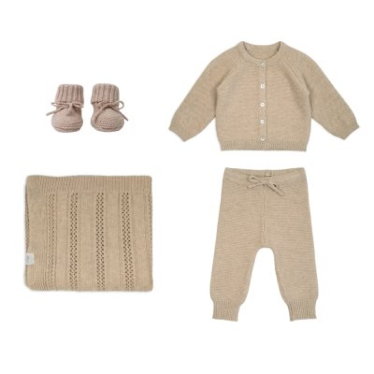 Lodger Novorozenecký Merino set - Beige, vel. 56