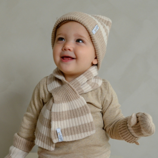 Lodger Rukavice Stripe Merino - Buffalo, vel. 1 - 2 roky