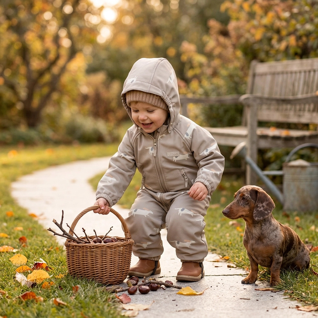 Leokid Softshellová kombinéza Lilo - Beige Woof, vel. 98
