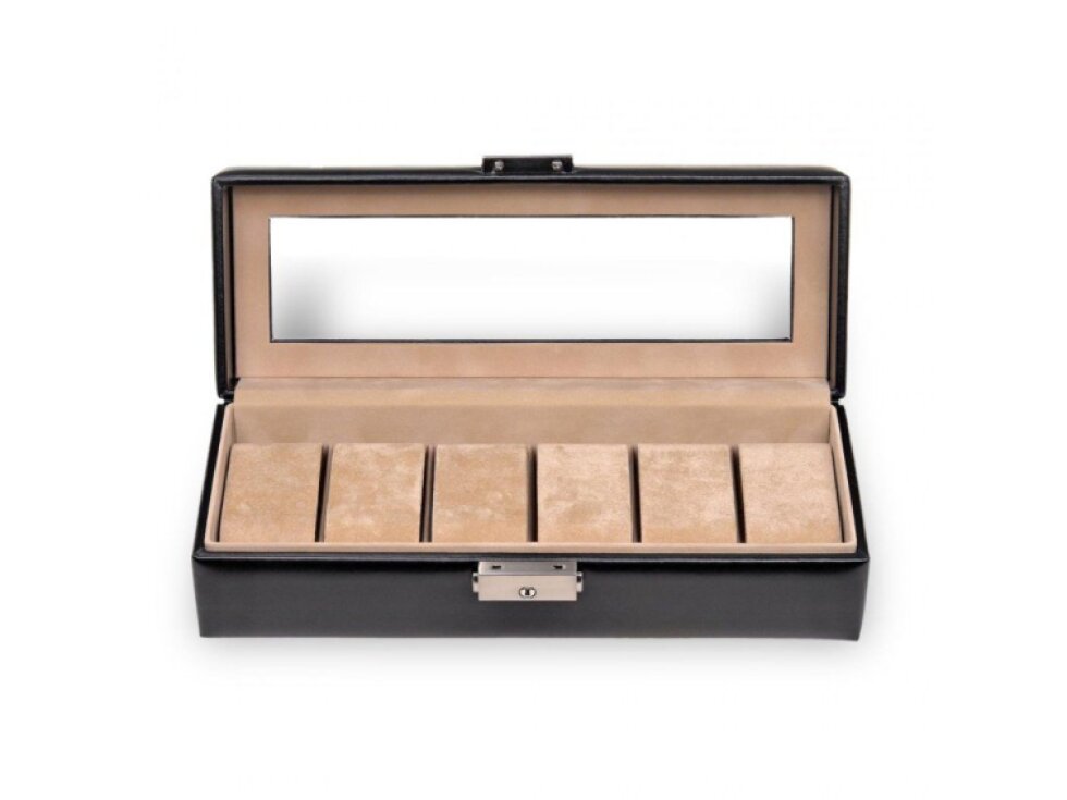 Kazeta na hodinky 6 Sacher leather sklo