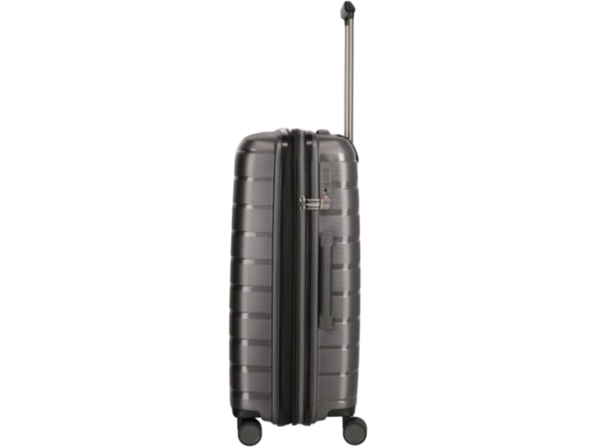 Travelite AIR BASE 4W M - Antracitový kufr s TSA zámkem